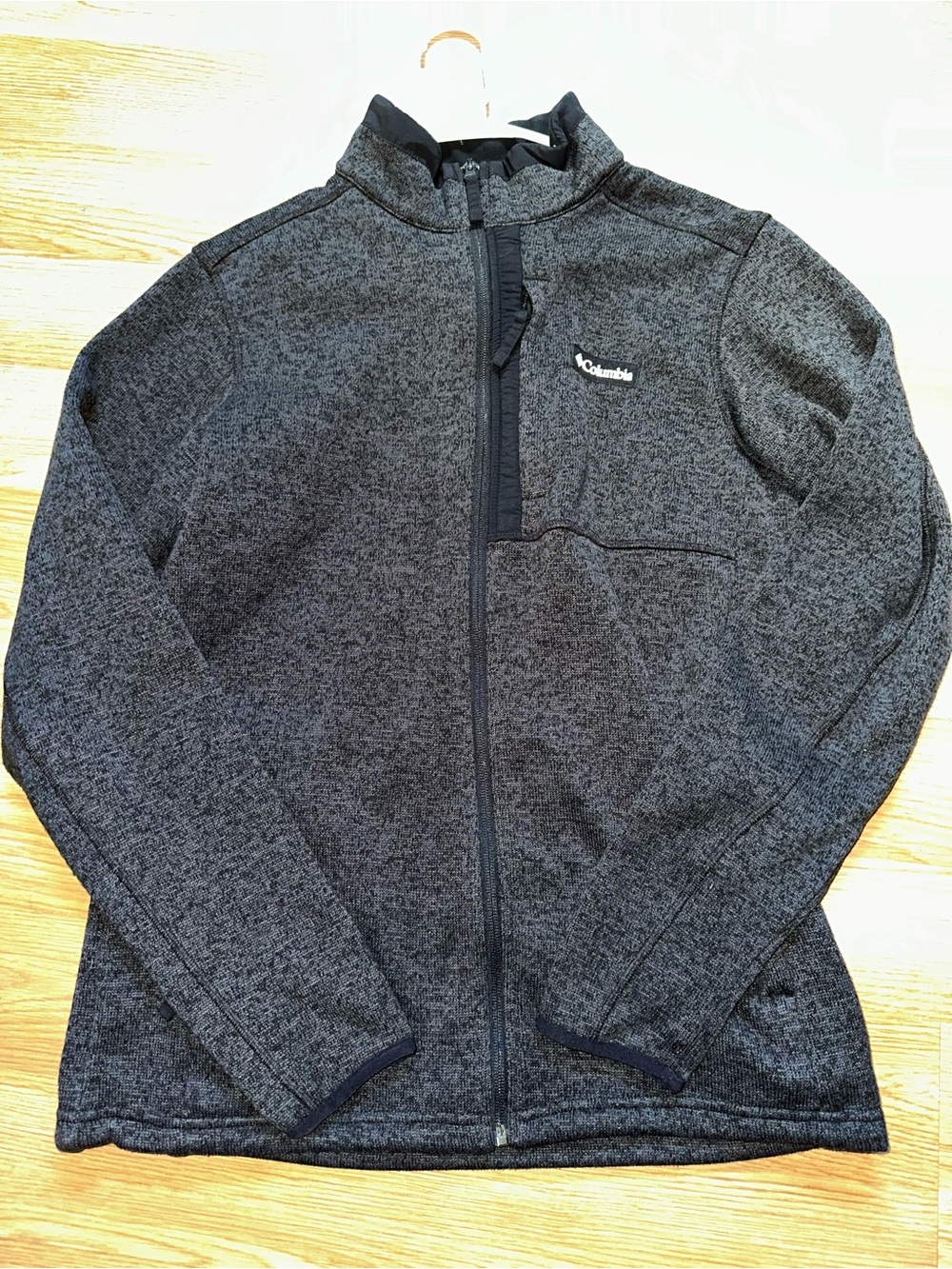 Columbia Black Full-Zip Fleece Jacket with Logo Trim